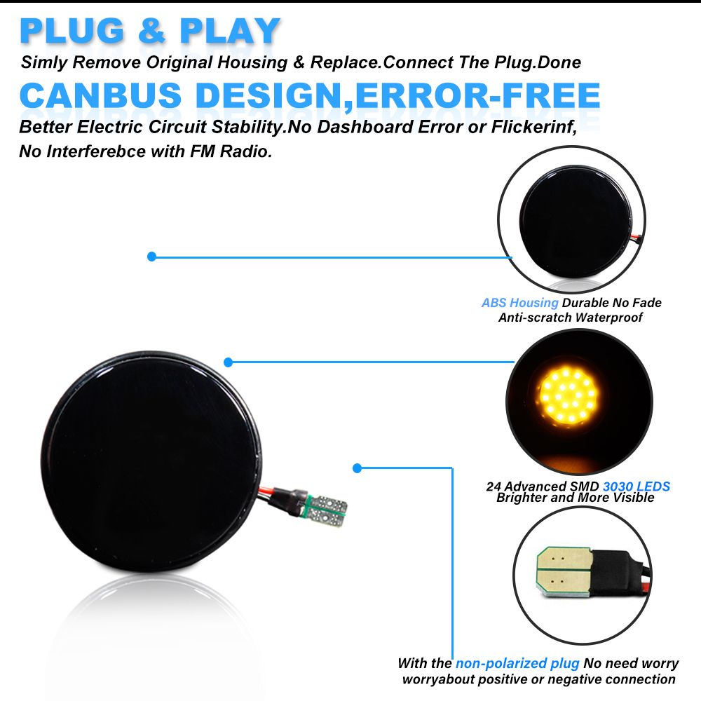 2 pz iJDM LED Luci di posizion - Signal Panel Orange recensione e prezzo